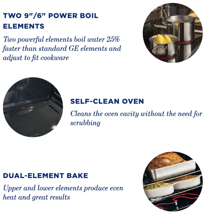 GE 30 in. 5.3 cu. ft. Electric Range with SelfCleaning Oven in Black